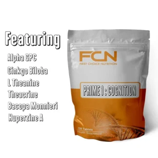 Prime 1: Alpha gpc, Ginkgo, L Theanine, Bacopa Monnieri, Huperzine A - 120 Tablets